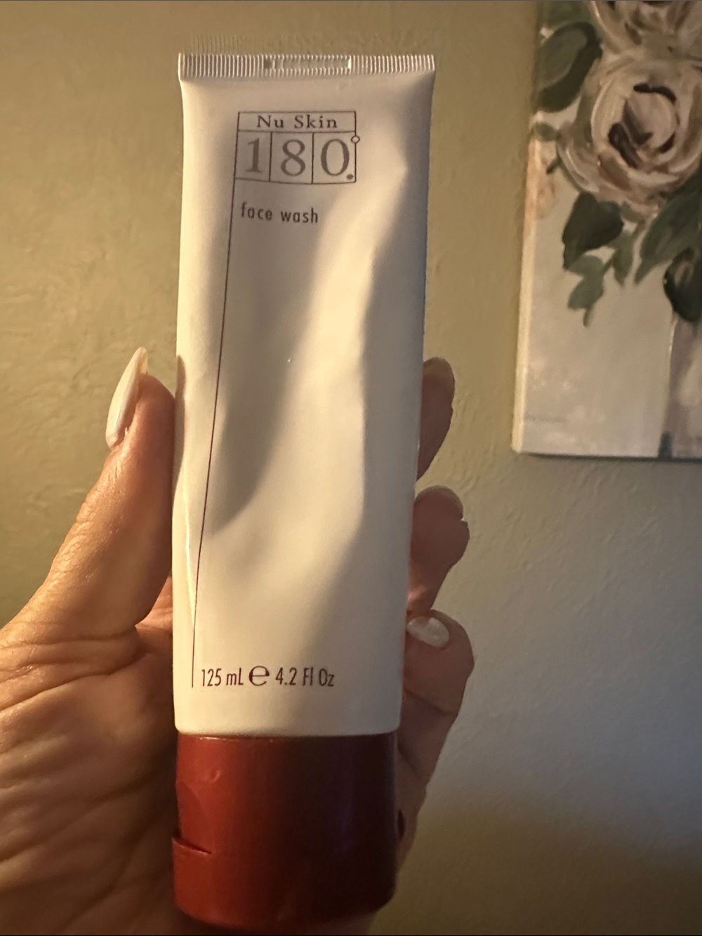 Nu Skin 180° Face Wash - White Tube with Burgundy Cap